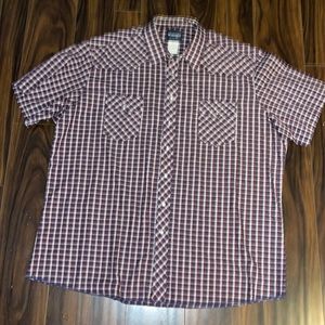Short sleeve Wrangler w pearl snaps